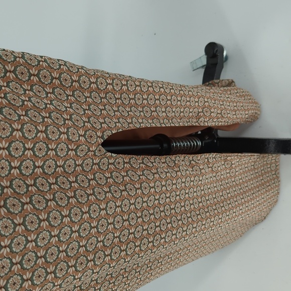 Love and Piece Floral Maxi Dress Tan Green M retro summer ruffle bohemian party - Picture 6 of 9